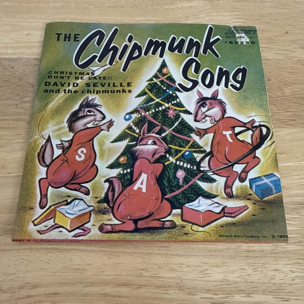 1959 David Seville And The Chipmunks Alvin’s Harmonica 45 Sleeve No Record